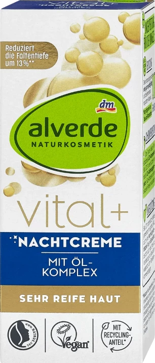 Krem nate hidratues Alverde Vital+, 50 ml