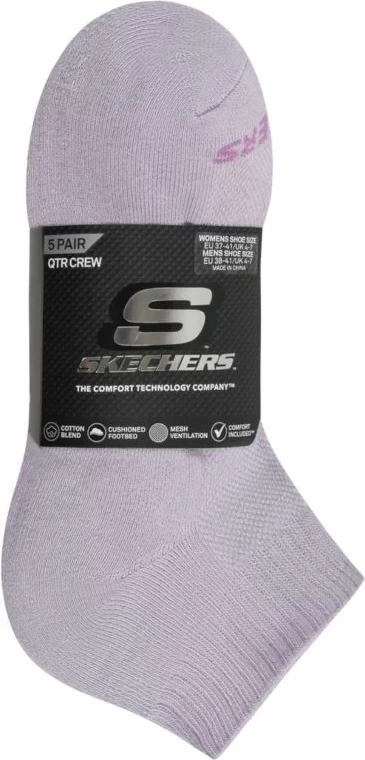 Çorape unisex Skechers S602095-501, vjollcë, set 5 copë [Madhësia: 35 - 38]
