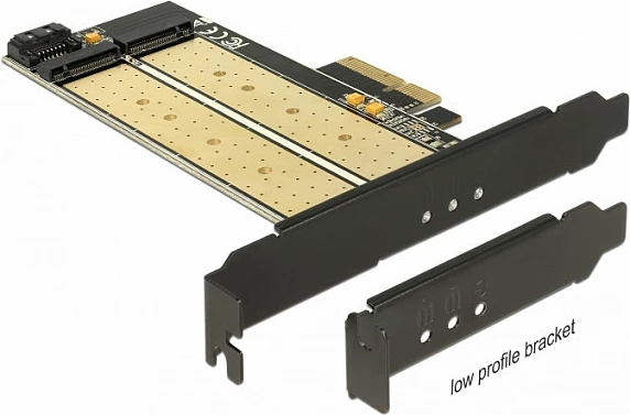 Kartë zgjerimi PCIe DeLOCK 89630, adaptor M.2 SATA + M.2 PCIe, SATA 3.0, ftohje pasive