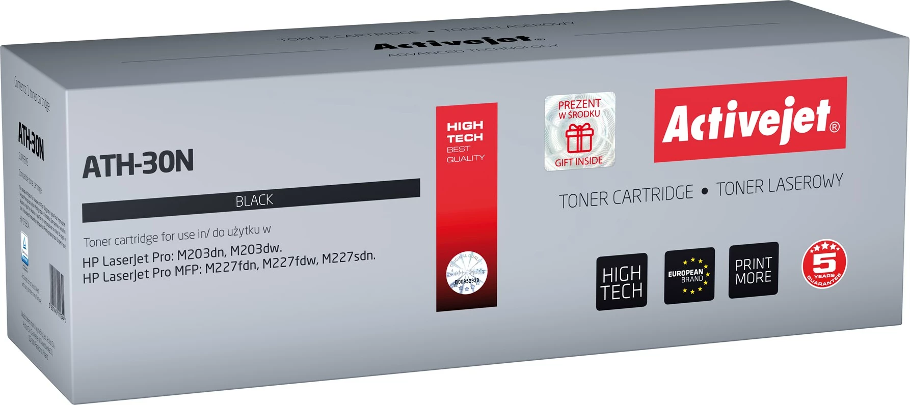 Toner zëvendësues Activejet ATH-30N për printer HP, i zi
