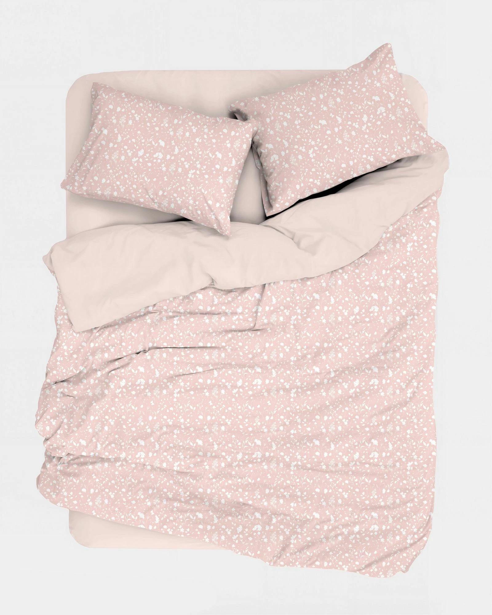Set mbulesë për jorgan dopio Ranforce, L'Essentiel Linge de Maison, Emma Kombin, salmon