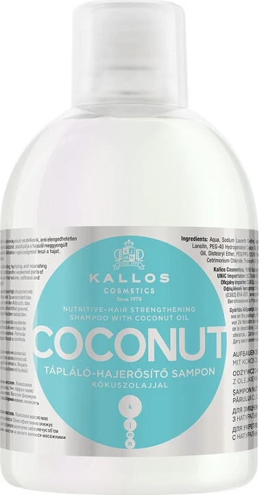 Shampon për femra Kallos KJMN Coconut Nutritive-Hair Strengthening, 1000ml