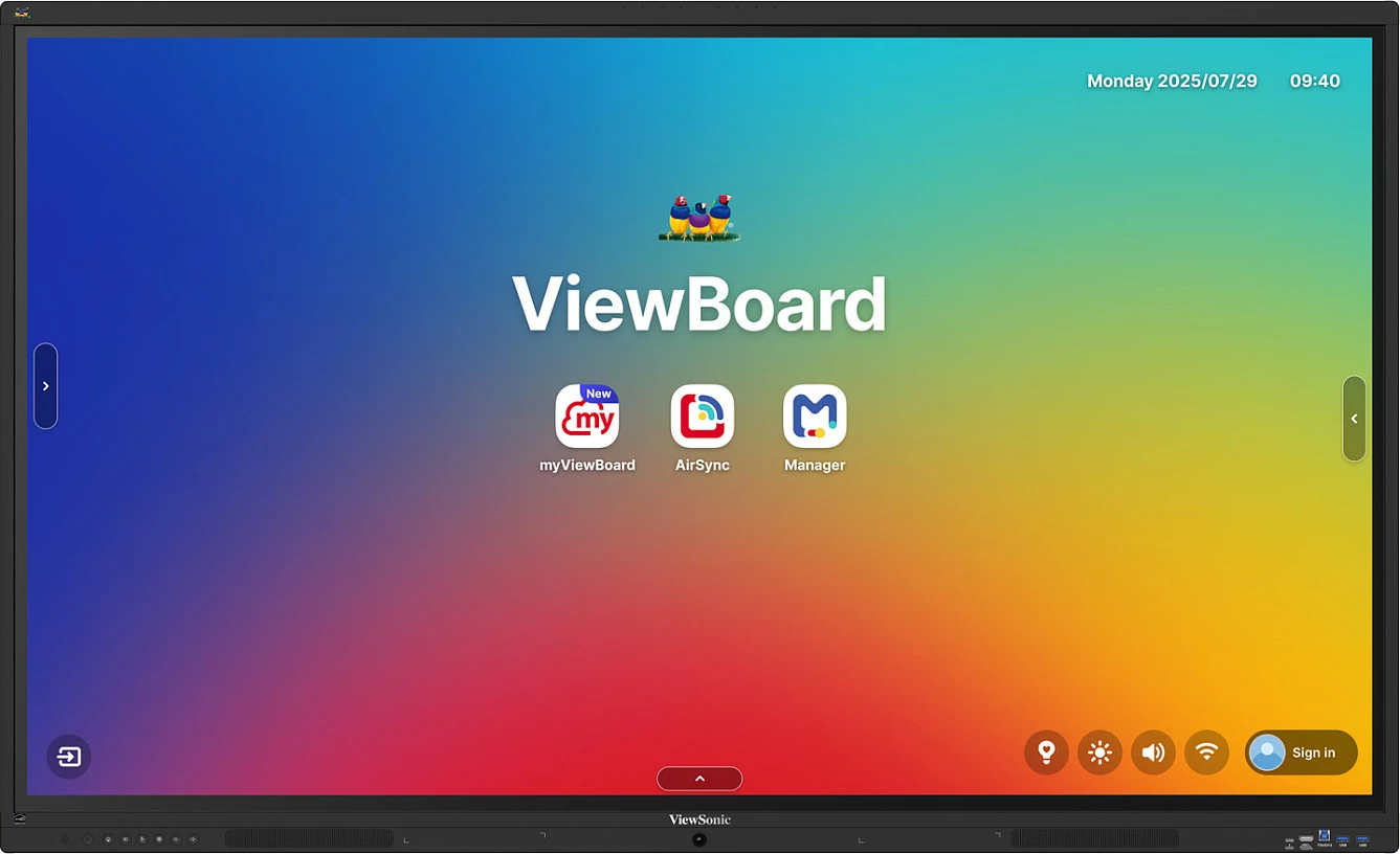 Ekran interaktiv ViewSonic IFP6541-1-1C, 65", 4K UHD, Touch, anti-glare, i zi