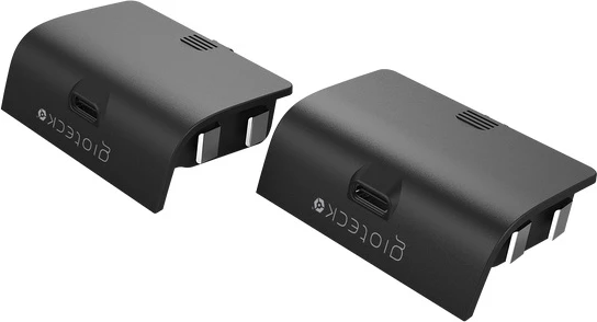 Stacion karikimi Gioteck AC-2 Ammo Clip për Xbox Series X|S, 2x bateri të rikarikueshme, USB-C, i zi