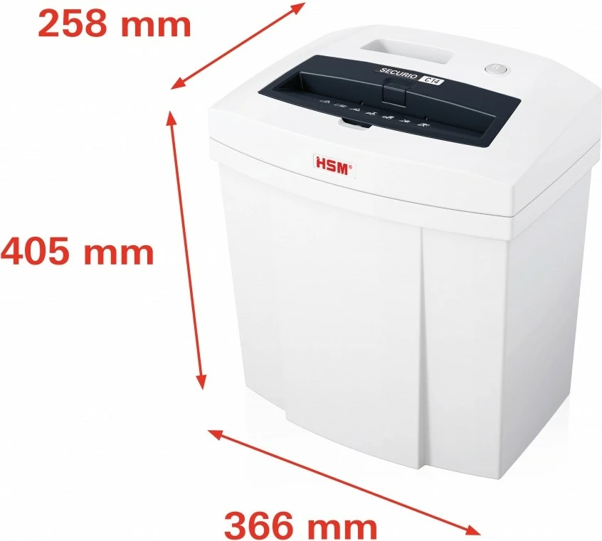 Shkatërrues dokumentesh HSM SECURIO C14, 3.9mm, 20L, i bardhë