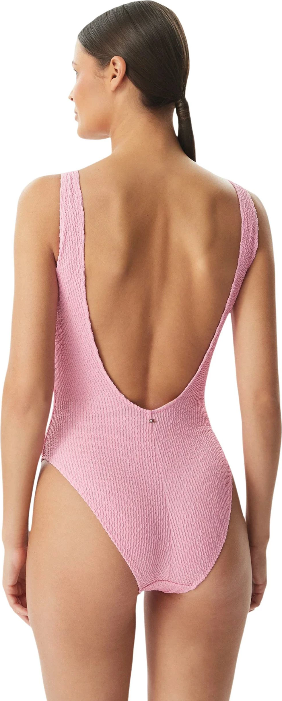 Bikine njëpjesëshe Tommy Hilfiger SCOOP BACK UW0UW06522 për femra, rozë [Madhësia: M]