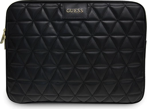 Mbështjellës laptopi Guess Quilted, deri 13", lëkurë artificiale, i zi