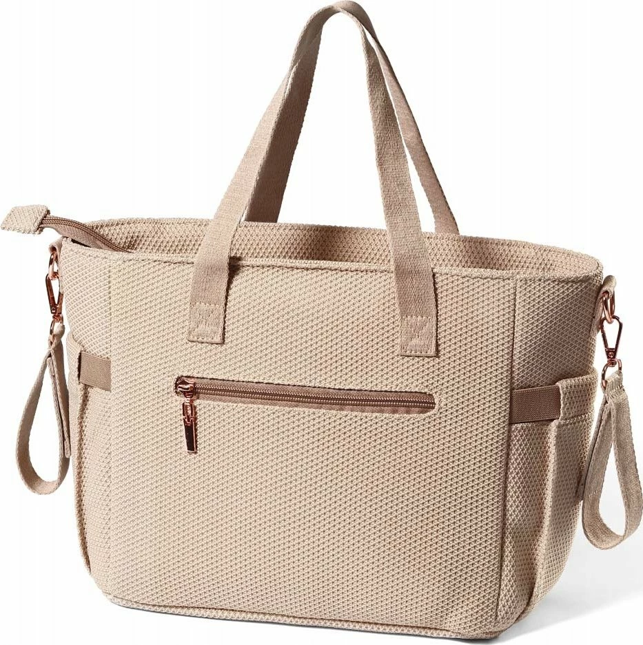 Çantë mami për karrocë BabyOno Carmen 1571/02, 9 xhepa, dyshek ndërrimi, beige