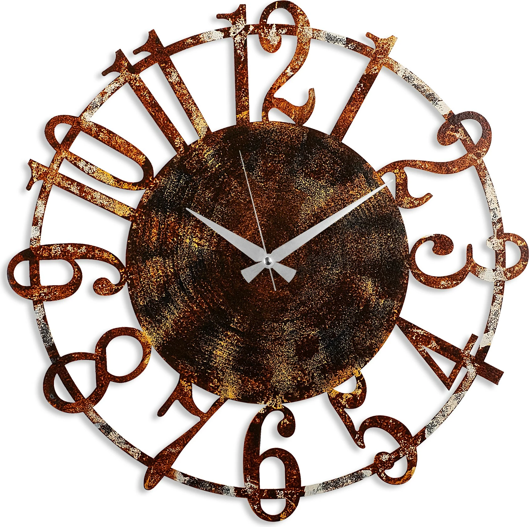 Orë muri dekorative prej metali, Wallity, shumëngjyrëshe, 48cm