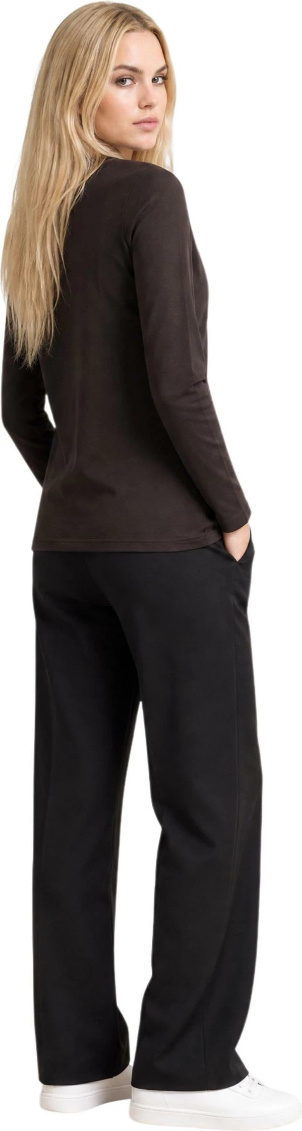 Maicë me mëngë të gjata për femra Armani Exchange XW002761 AF23954, kafe [Madhësia: XS]