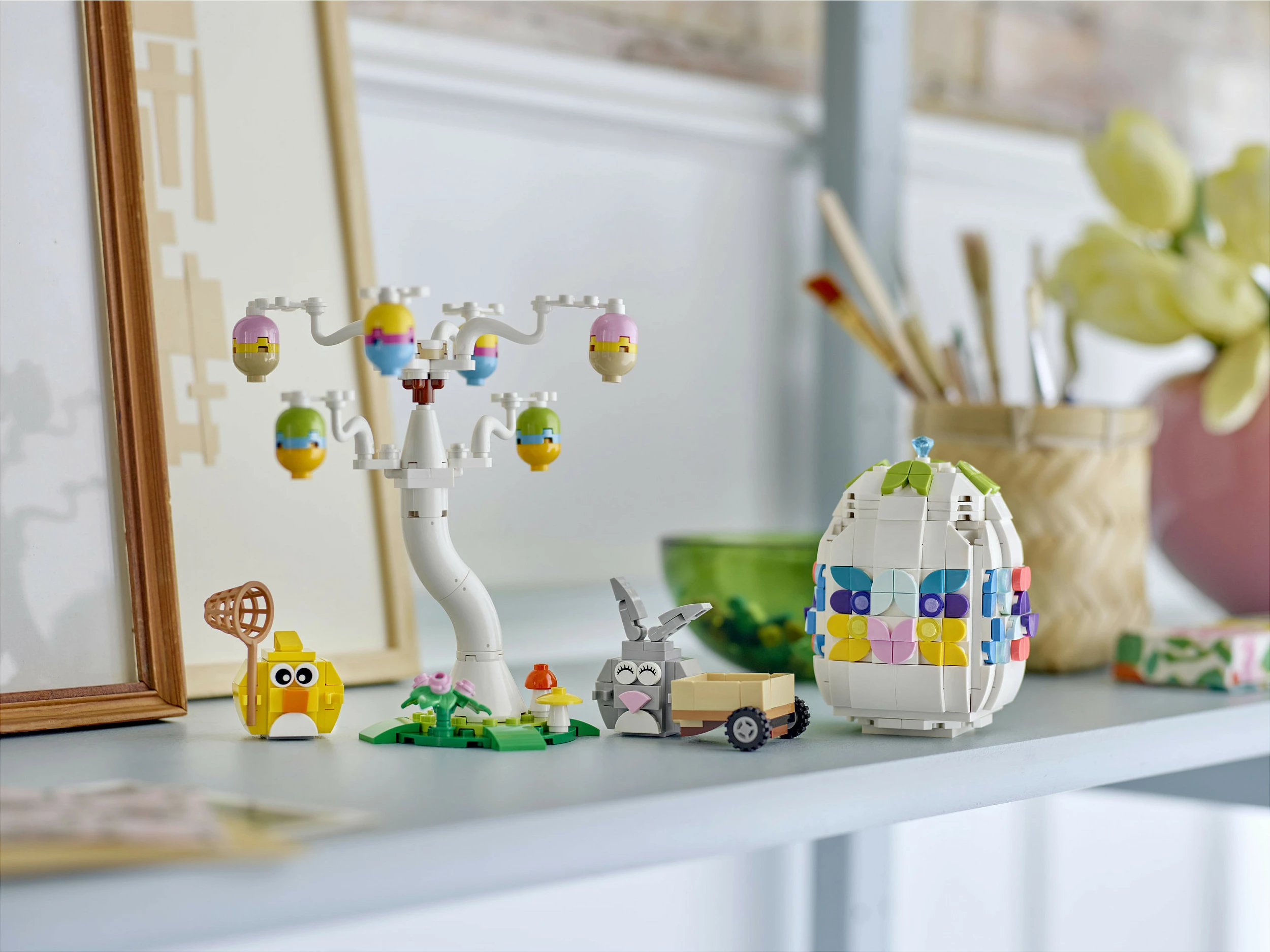 Set ndërtimi LEGO Iconic 40808 Easter Bunny and Chick Egg Hunt, 140 pjesë, 8+, multikolor