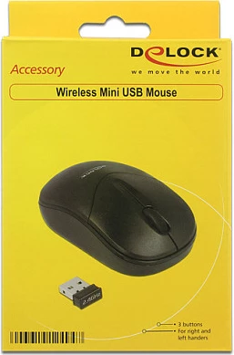 Maus pa kabllo DeLOCK 12494, 1000 DPI, 2.4 GHz, USB receiver, i zi