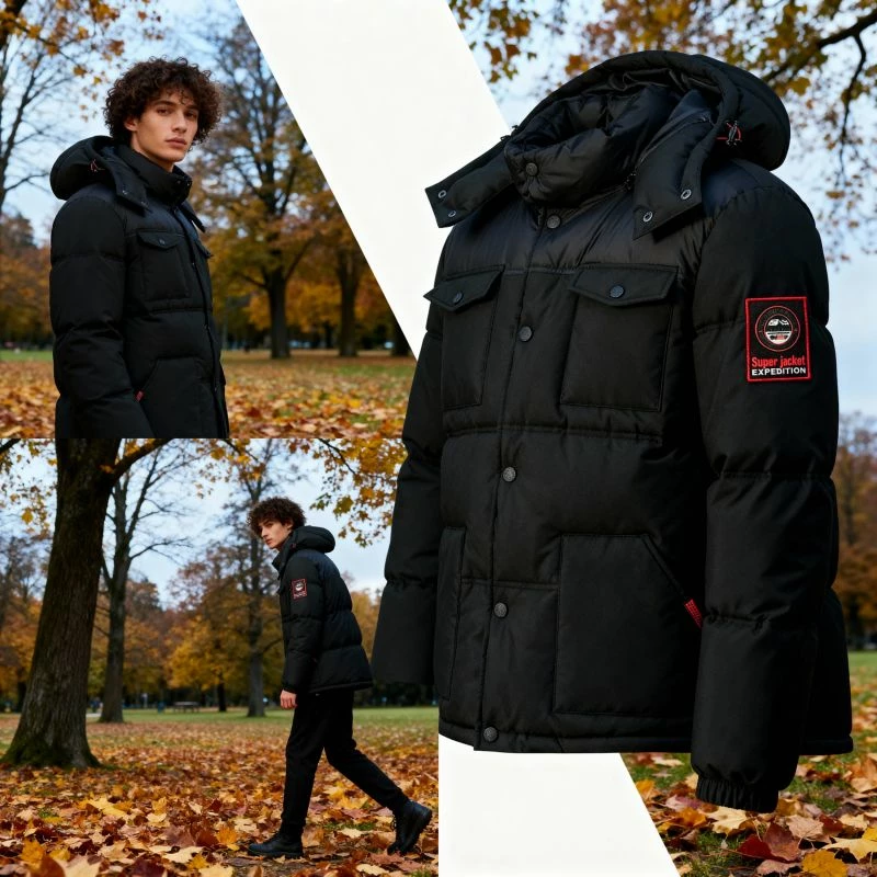 Jakne për meshkuj Geographical Norway, e zezë