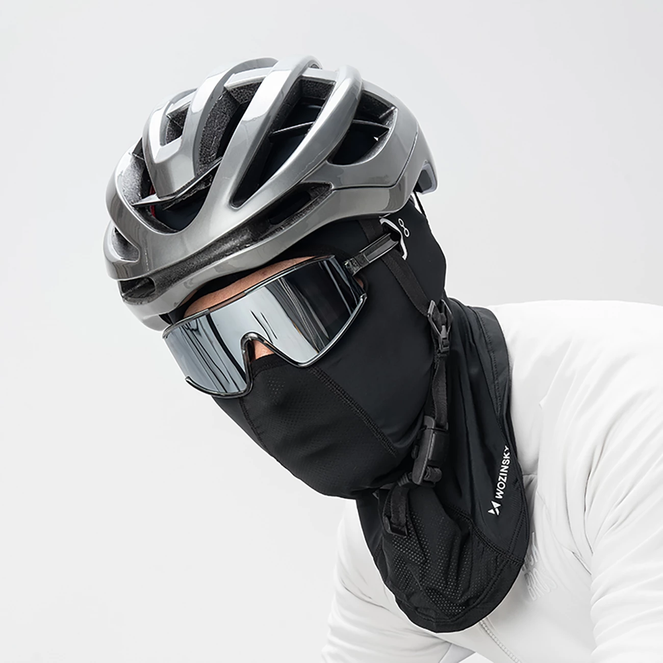 Kapuç balaklava, Wozinsky WKM-02B, me vrima për syze, universal, i frymëmarrshëm, i zi