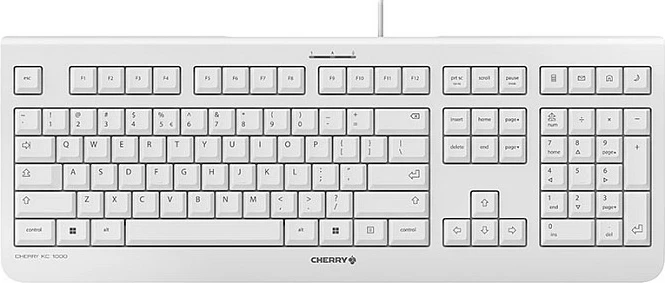 Tastierë Cherry KC 1000, full-size, USB, QWERTY, gri