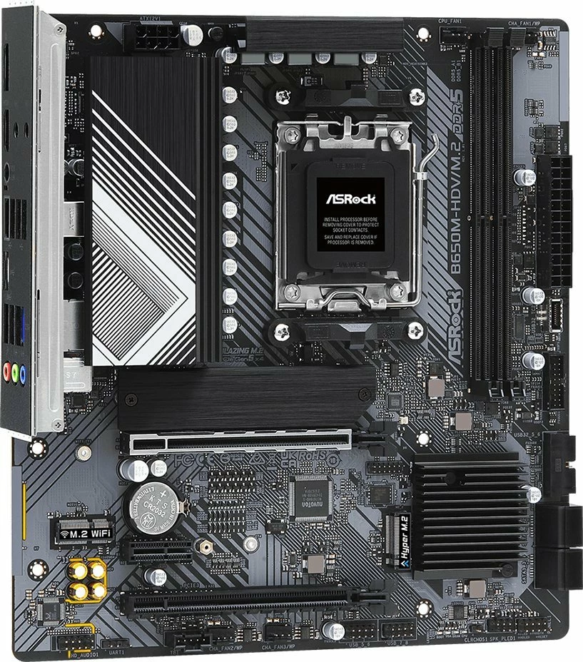 Pllakë amë ASRock B650M-HDV/M.2, Micro ATX, DDR5, deri 64GB, PCIe 5.0 M.2, 2.5GbE