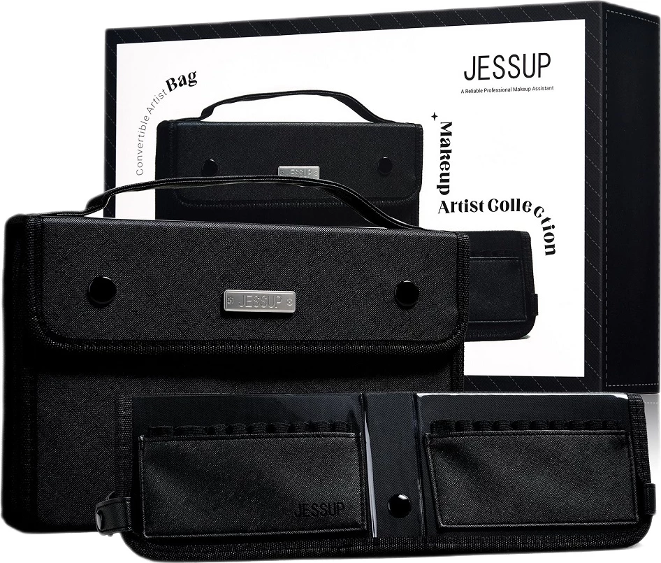 Çantë për furça grimi JESSUP CB023 për femra e zezë 1 copë