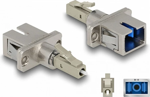 Adapter LWL DeLOCK, LC Simplex mashkull në SC Simplex femër, bezhë