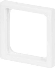 Kornizë/mbulesë për insert telekomunikimi Busch-Jaeger 1746/10-84, 63x63mm, pa vida, e bardhë