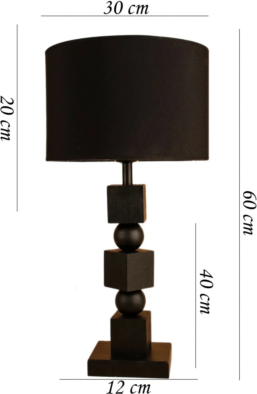 Llambë tavoline Opviq, YL670, trup druri, kapak PVC, ngjyrë e zezë