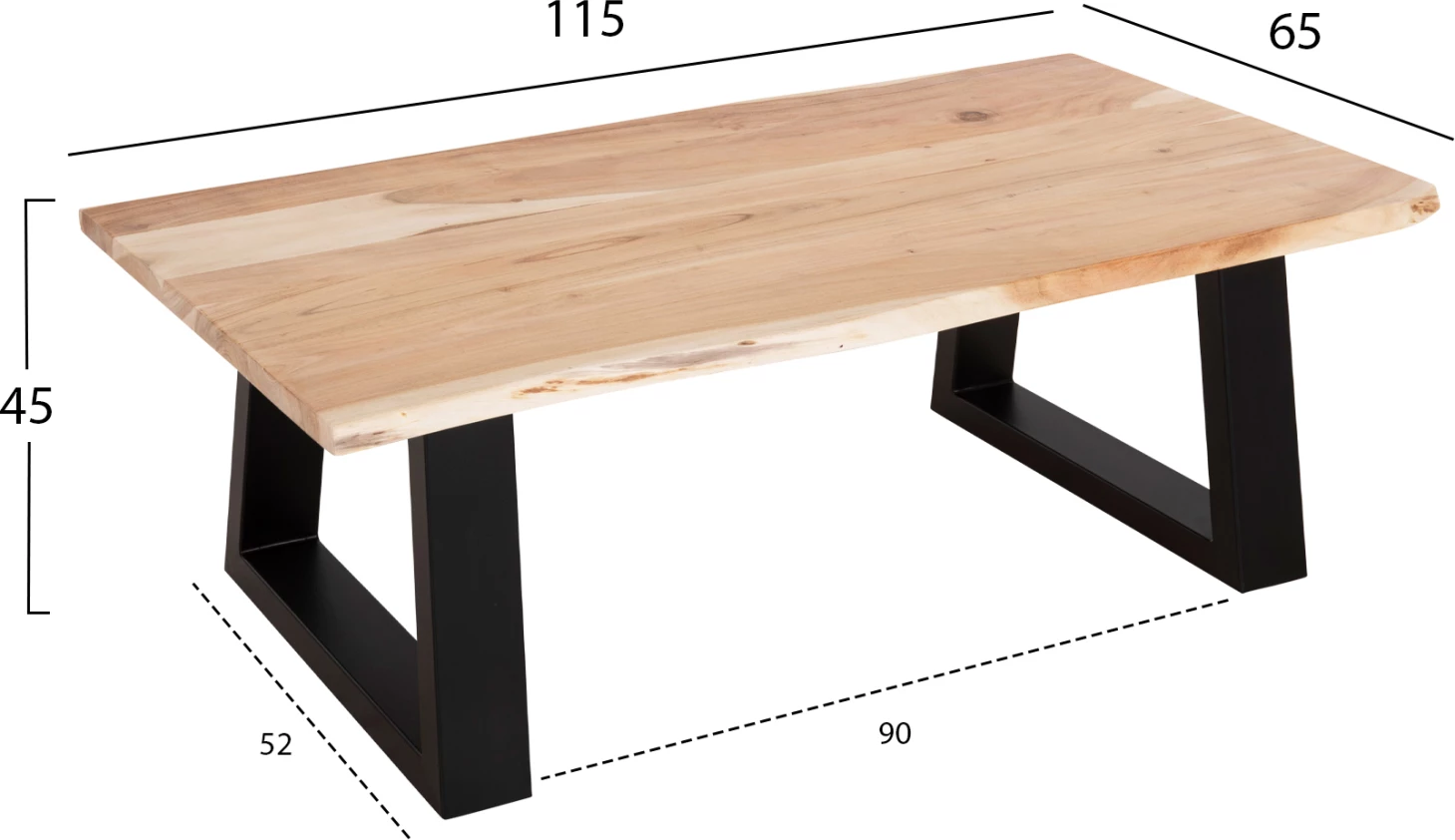 Tavolinë kafeje SOFIA SLIM FH8502.21 dru akacie ngjyrë natyrale e lehtë 115x65x41H cm