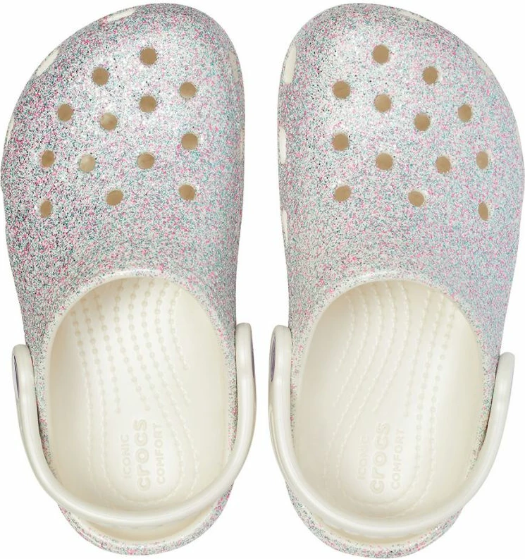 Sandale për fëmijë Crocs Classic Glitter Clog Jr 205441 159, argjend