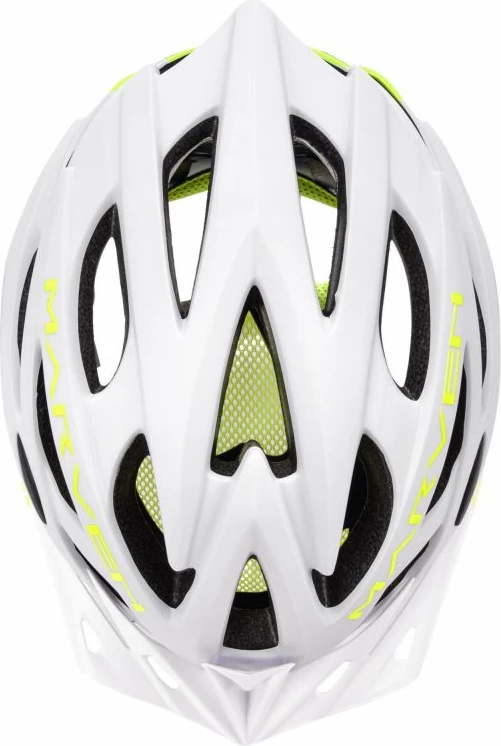 Helmetë biçiklete Meteor Marven 24786-24788, bardhë/jeshile [Madhësia: Standarde]
