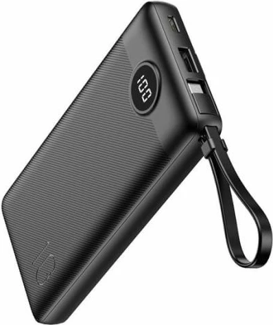 Power bank portativ VEGER C10 10000 mAh me kabllo të integrume, i zi