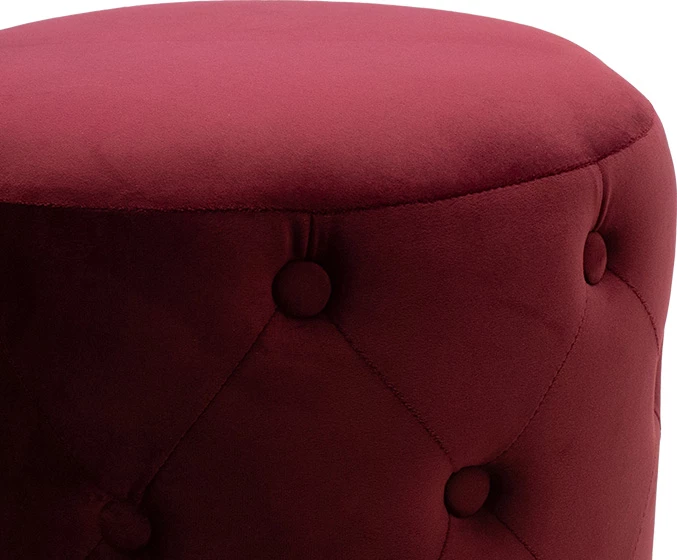 Karrige për bar, kadife e kuqe e errët - metal i artë, 40x40x42cm
