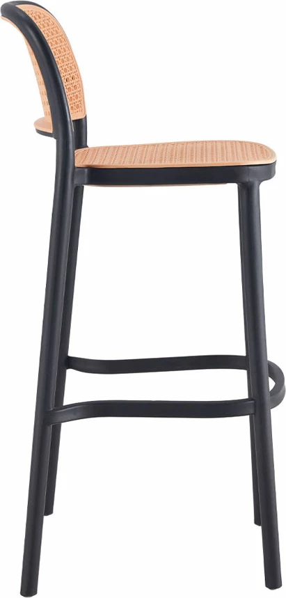 Karrige për bar Vienna, e zezë-natyrale, 52.5x51x103 cm