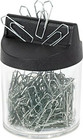 Shpërndarës magnetik kapëse letre WEDO 270 5154, 125 copë, transparent/zi