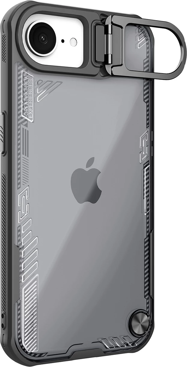 Mbështjellës Nillkin Iceblade Prop për iPhone 16e, me qëndrim, i zi