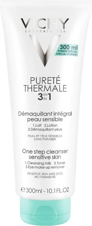 Heqës grimi për fytyrë dhe sy Vichy Purete Thermale 3-in-1, 300ml për femra