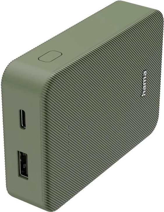 Power Bank Hama, 20000mAh, USB-C, USB-A, e gjelbërt