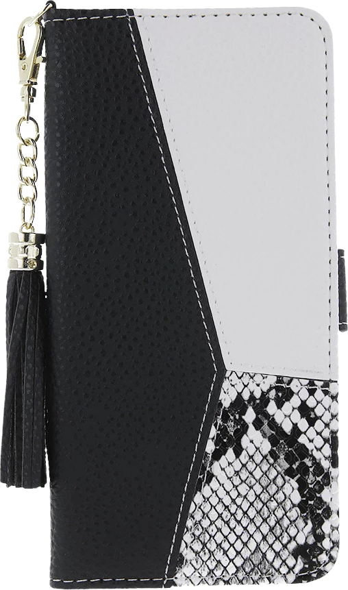 Mbështjellës flip ONASI Beauty për Samsung Galaxy A53, PU lëkurë, me zinxhir/varëse, me 2 xhepa për karta, i zi