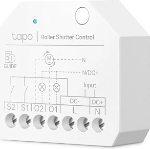 Modul switch smart TP-Link Tapo S112, kontroll roletash/zhalluzinash, Wi‑Fi 2.4GHz, Matter, i bardhë