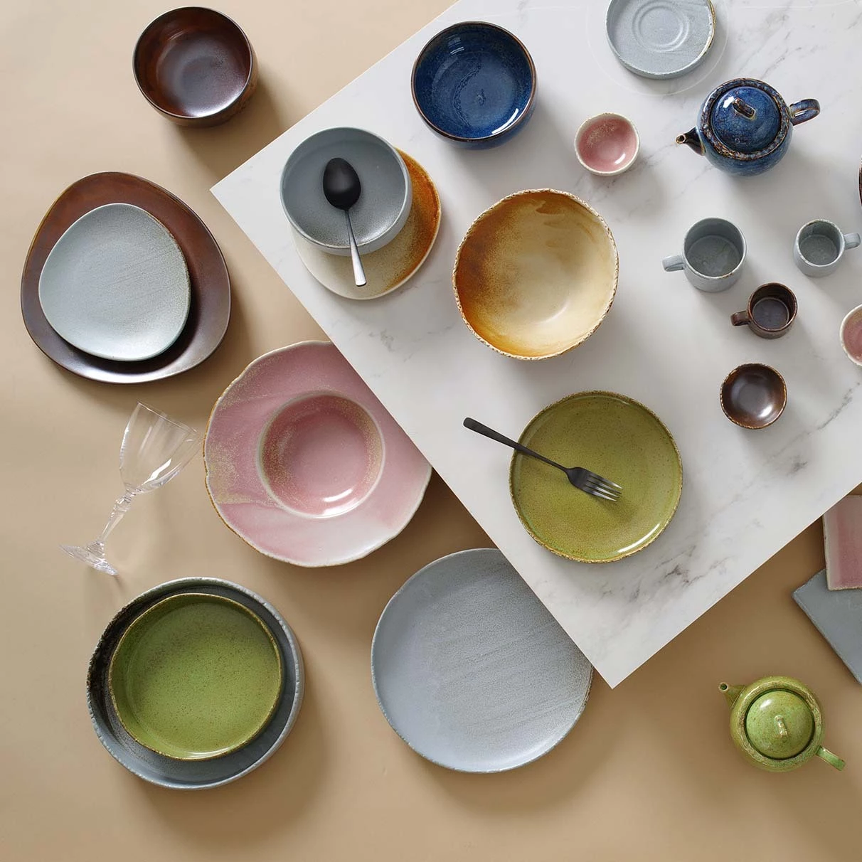Enë dipi Fine Dine Constancy Ø80mm 70ml, kafe, set 3 copë