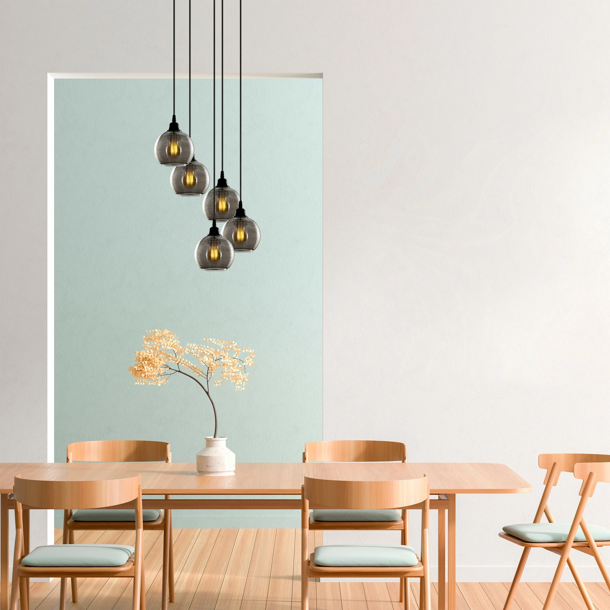 Llambë tavani Opviq, ngjyrë fume, 5 copa, 50x50x114 cm