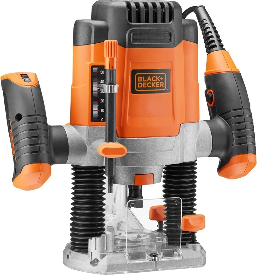 Router elektrik BLACK+DECKER KW1200EKA-QS, Gri/Portokalli