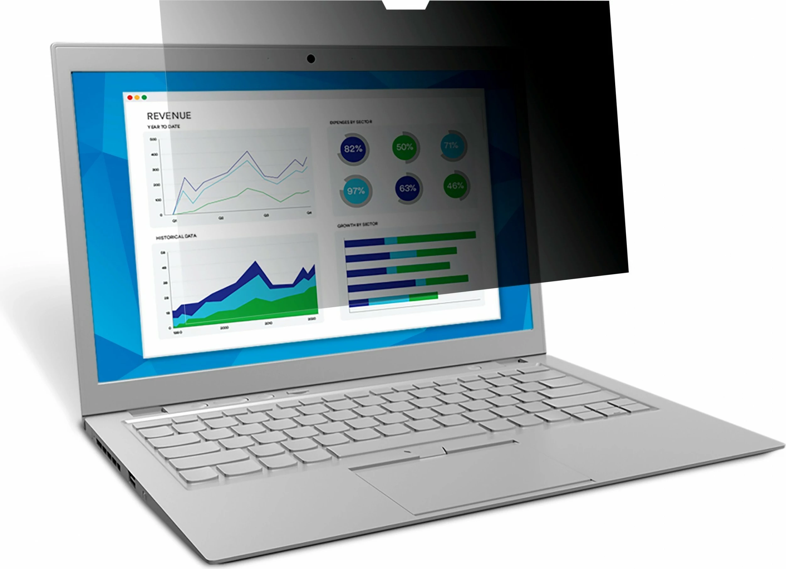 Filtër privatësie 3M për laptop 14 inç, 16:9, anti-glare, i zi