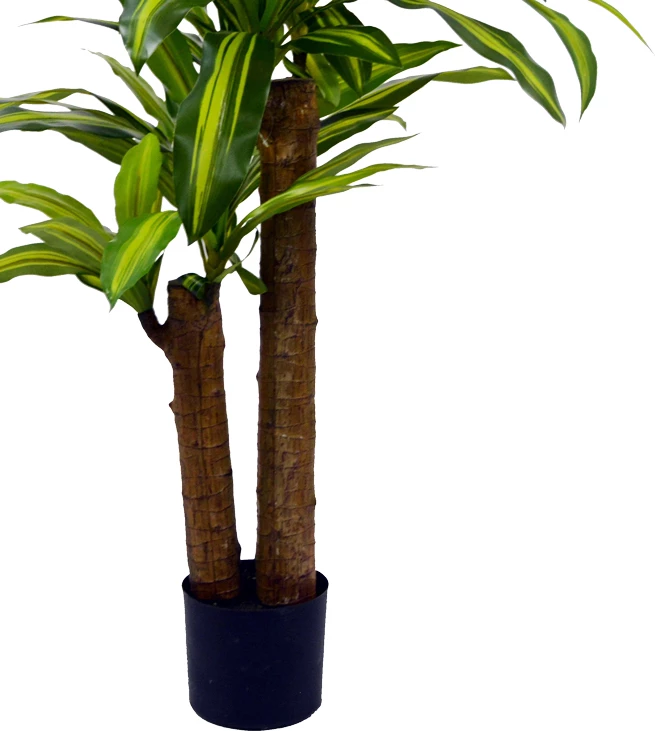 Bimë dekorative Dracaena në vazo, ngjyrë e gjelbër, 110cm
