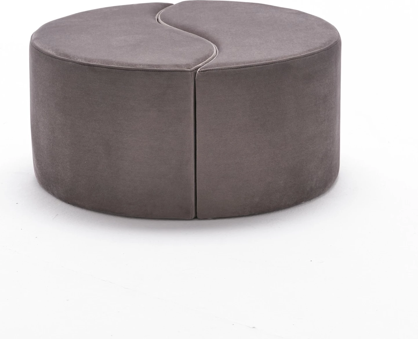 Puf Atelier del Sofa, kadife, ngjyrë mink, 80x40x80cm