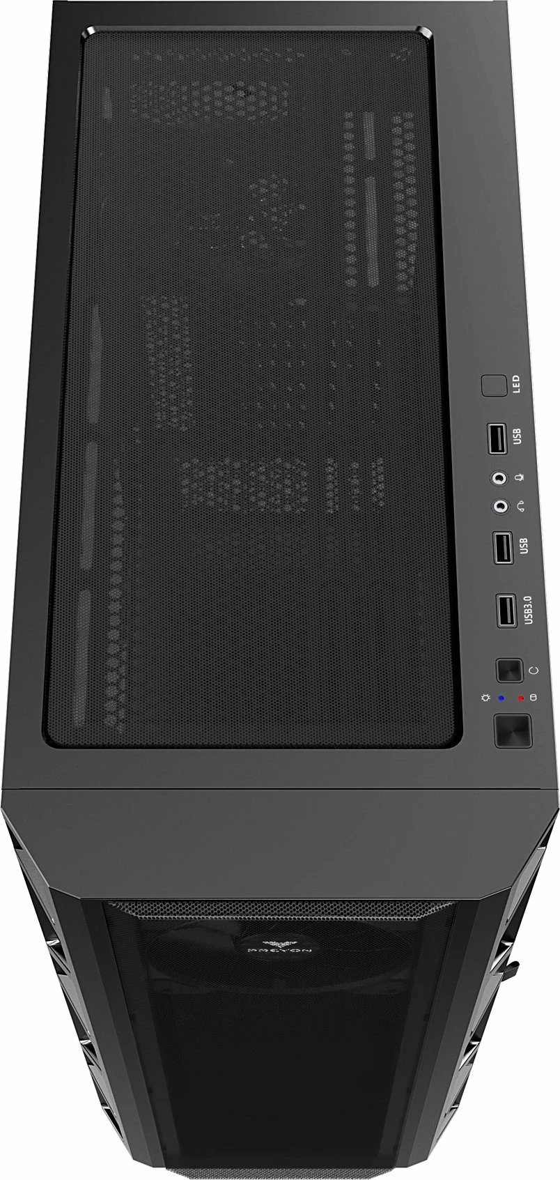 Kasë PREYON Nest Meshy PRENM02B Midi Tower ATX/eATX me xham të kalitur, 2 ventilatorë, e zezë