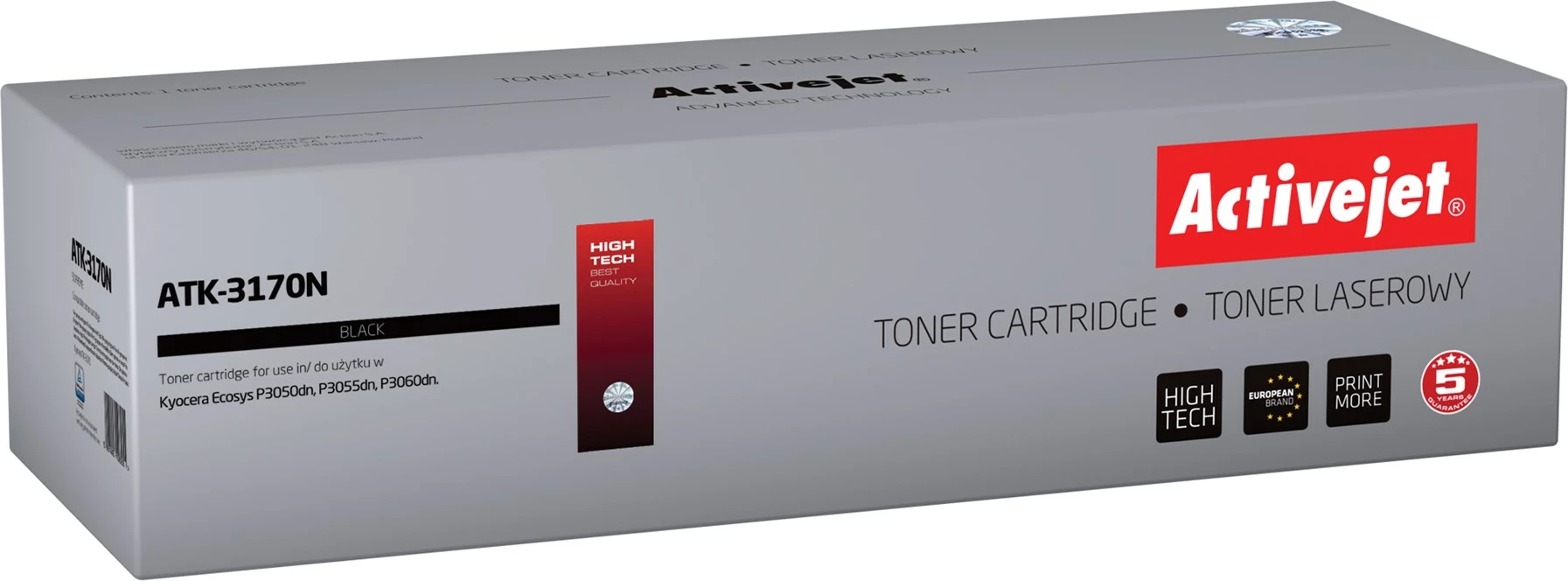 Toner zëvendësues Activejet ATK-3170N për printer Kyocera, i zi