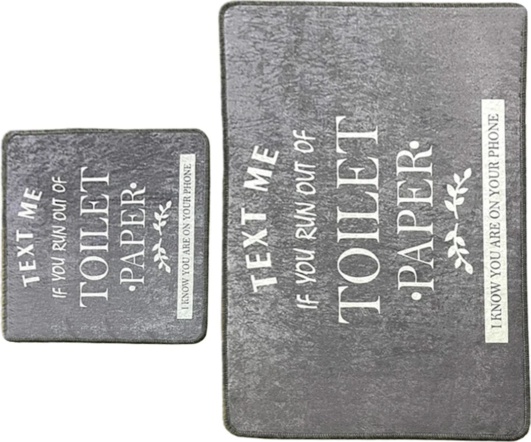 Set tapetash për banjo (2 copë), Mijölnir, për tualet, ngjyrë gri