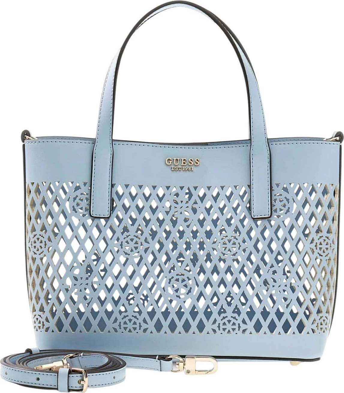 Çantë tote për femra Guess Letty 2 in 1 Mini Tote HWPG99 11750, e kaltër