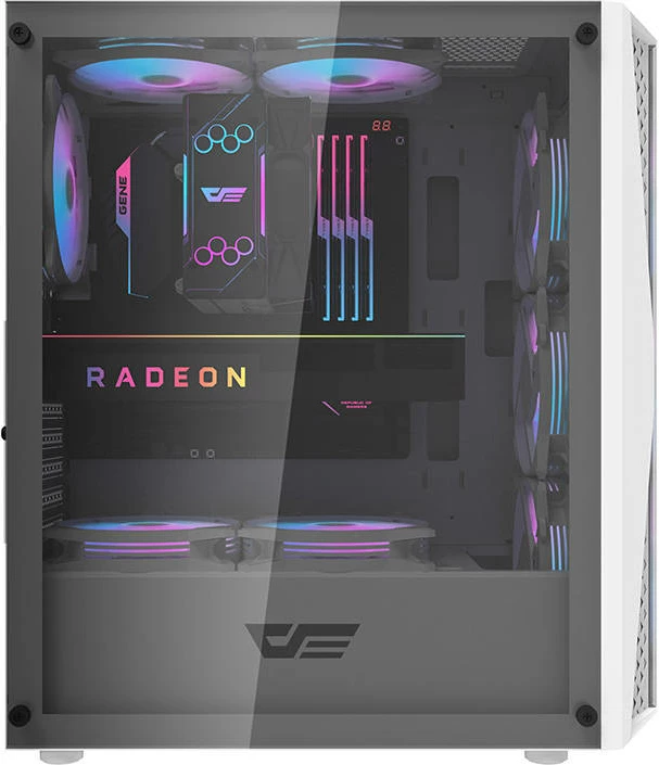 Kasë Darkflash DK352 Plus, Middle Tower, 4 ventilatorë ARGB, bardhë/zezë