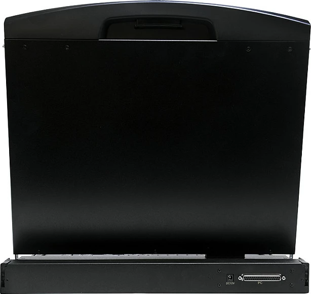 Konsolë KVM LogiLink me ekran 19" LCD, VGA, tastierë layout gjerman, e zezë