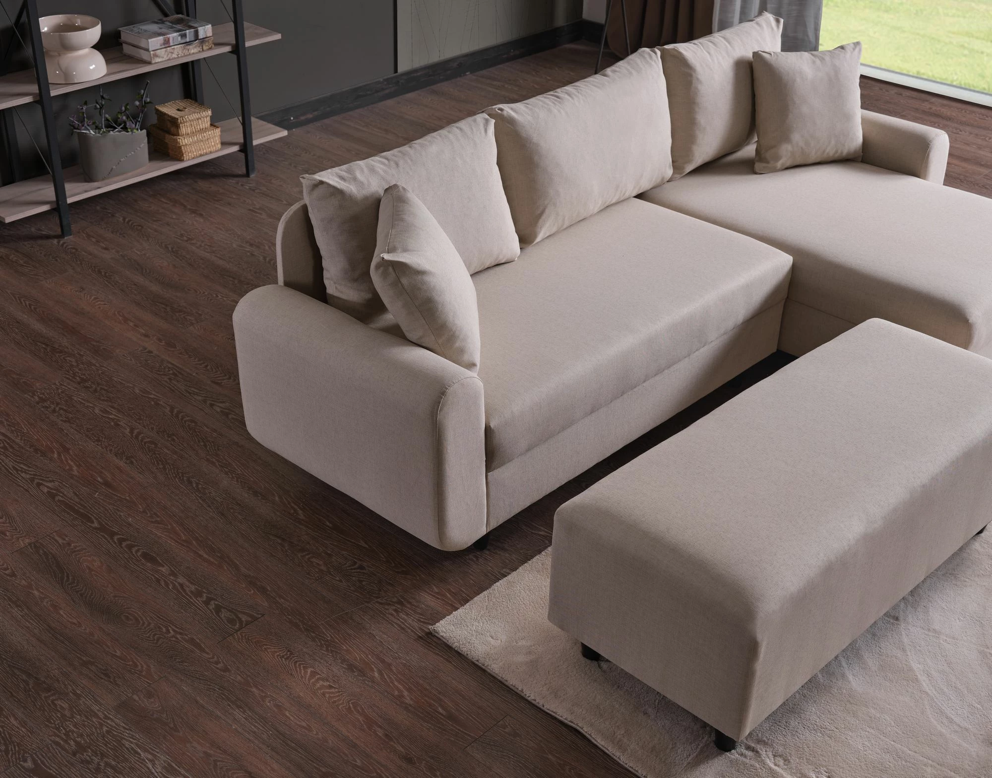 Kënd divan-krevat Flavia, bezhë, Atelier del Sofa