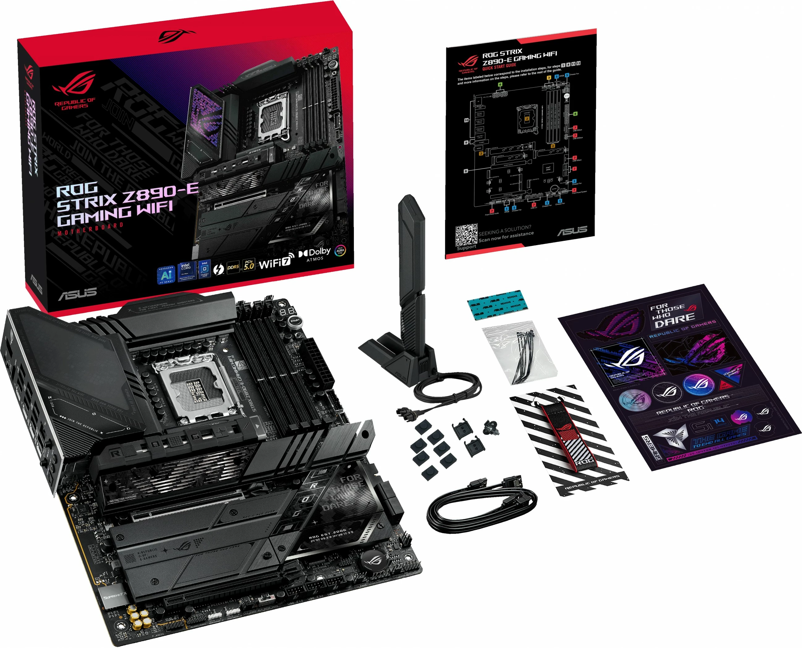 Pllakë amë ASUS ROG STRIX Z890-E GAMING WIFI, Intel, LGA 1851, DDR5, 192 GB